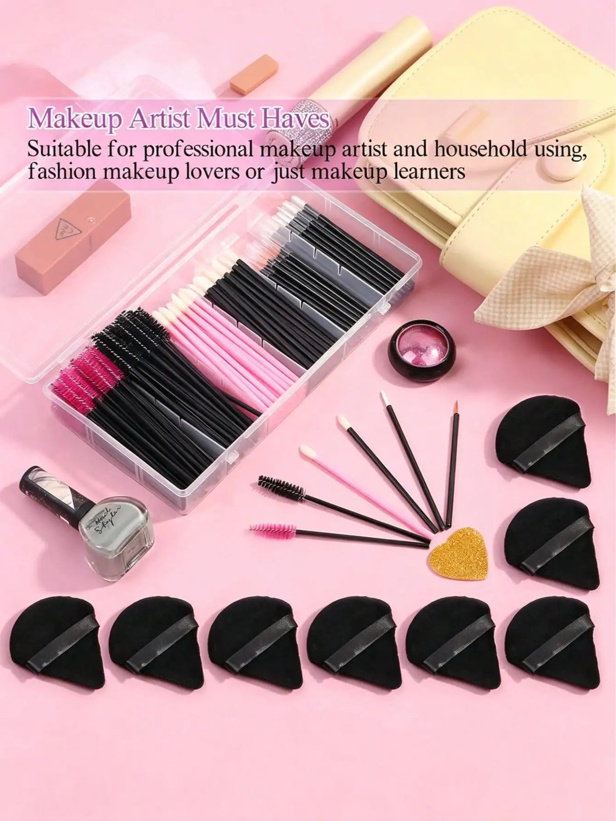 248-Pc Disposable Makeup Brush Set with Storage Box Disposable Makeup Set QXL