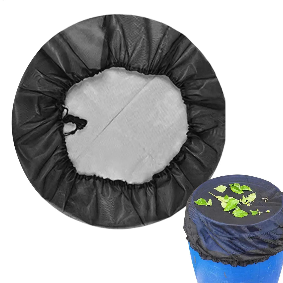 Rain Barrel Filter Screen Cover | Adjustable Drawstring Mesh Rain Barrel Cover QXL