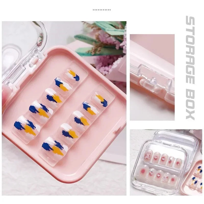10-Pack Square Empty Press-On Nail Packaging Boxes Nail Packaging Boxes QXL