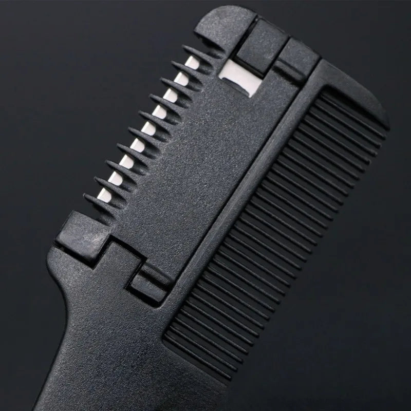 Hair Cutting & Thinning Comb with Razor Blades | Salon Tool Hair Cutting Comb QXL