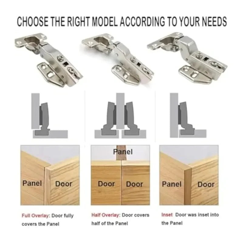 Soft-Close Cabinet Hinge | Full Coverage Straight Arm Damper Cabinet Door Hinge QXL