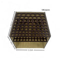 67-Slot Double-Layer Wooden Brush & Pencil Desk Organizer Wooden Brush Holder QXL A2