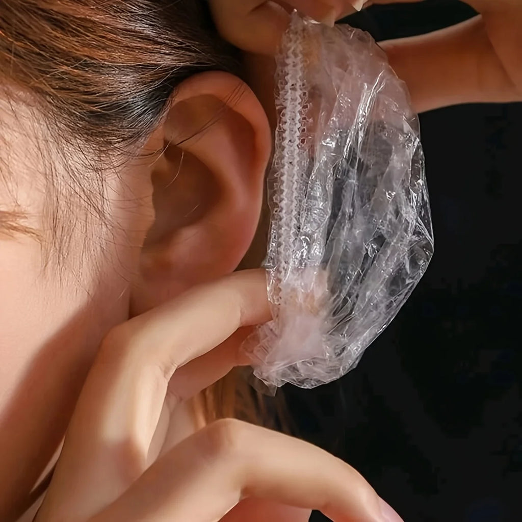 Disposable Transparent Ear Covers | Salon Protection 100–500 Pack Disposable Ear Covers QXL
