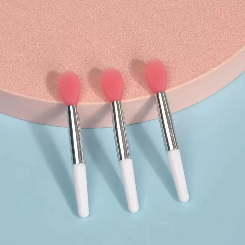 3-Pack Silicone Lip Brush Set with Dust Covers | Lip Mask Silicone Lip Brush QXL