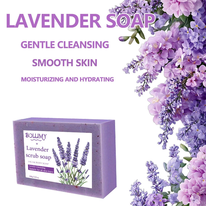 2-Pack Lavender Shea Butter Glycerin Bar Soap – All Skin Types Cleansing Bar Soap QXL