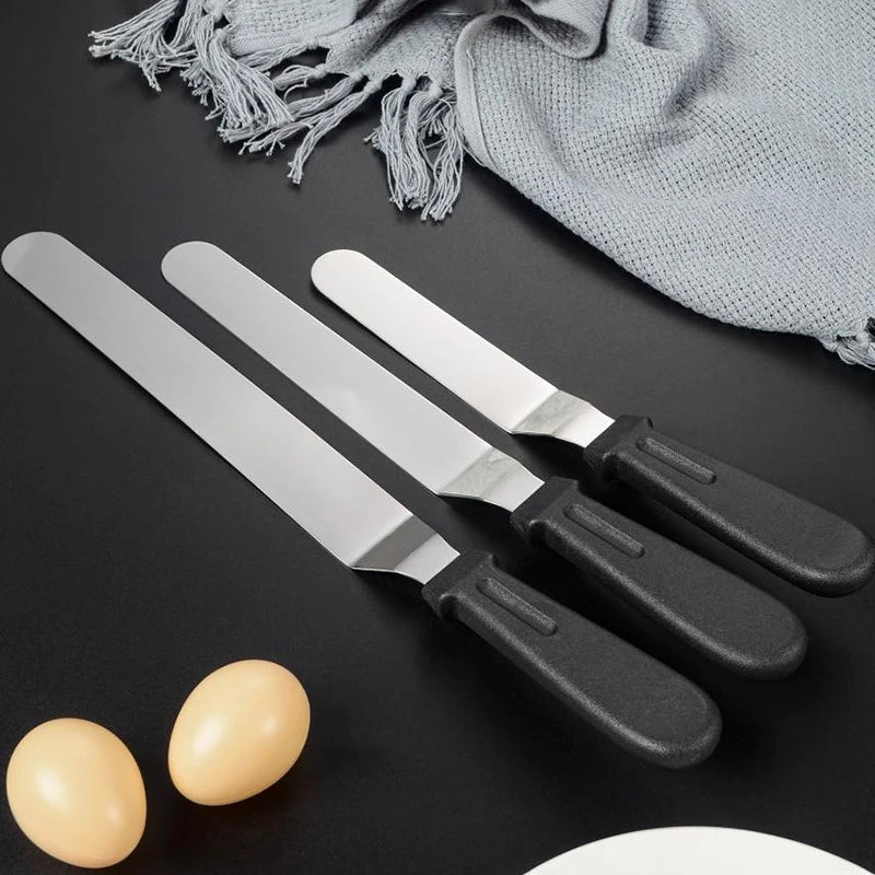 Stainless Steel Cake Decorating Spatula 6–12 Inch | Frosting Cake Decorating Spatula QXL