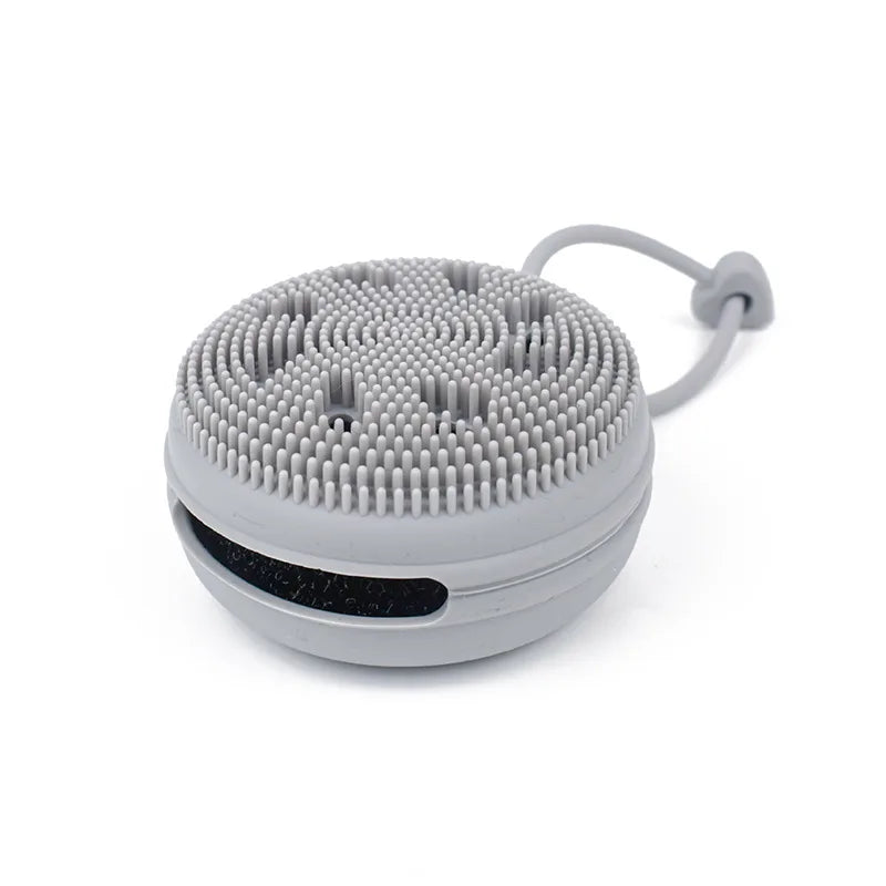Silicone Facial Cleansing Brush | Exfoliating Face Scrubber Facial Cleansing Brush QXL grey