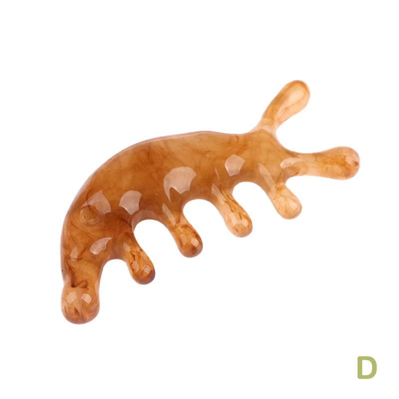 Natural Resin Wide Tooth Scalp Massage Comb | Gua Sha Tool Scalp Massage Comb QXL D