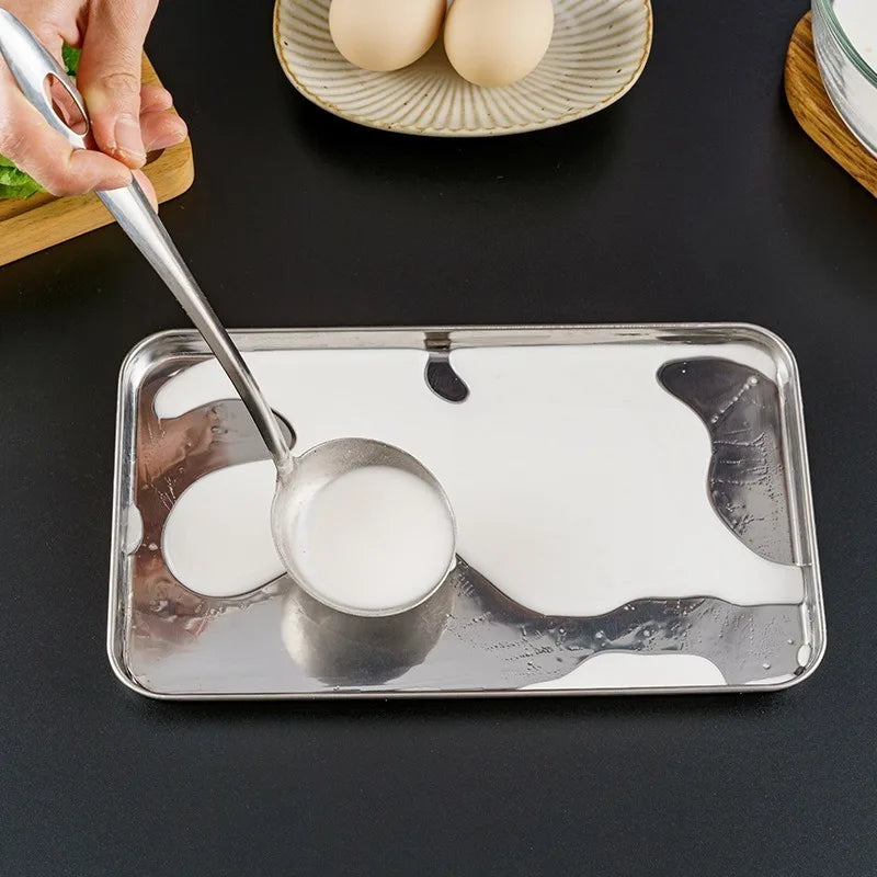Stainless Steel Serving Tray | BBQ, Baking & Steaming Plate Stainless Steel Tray QXL
