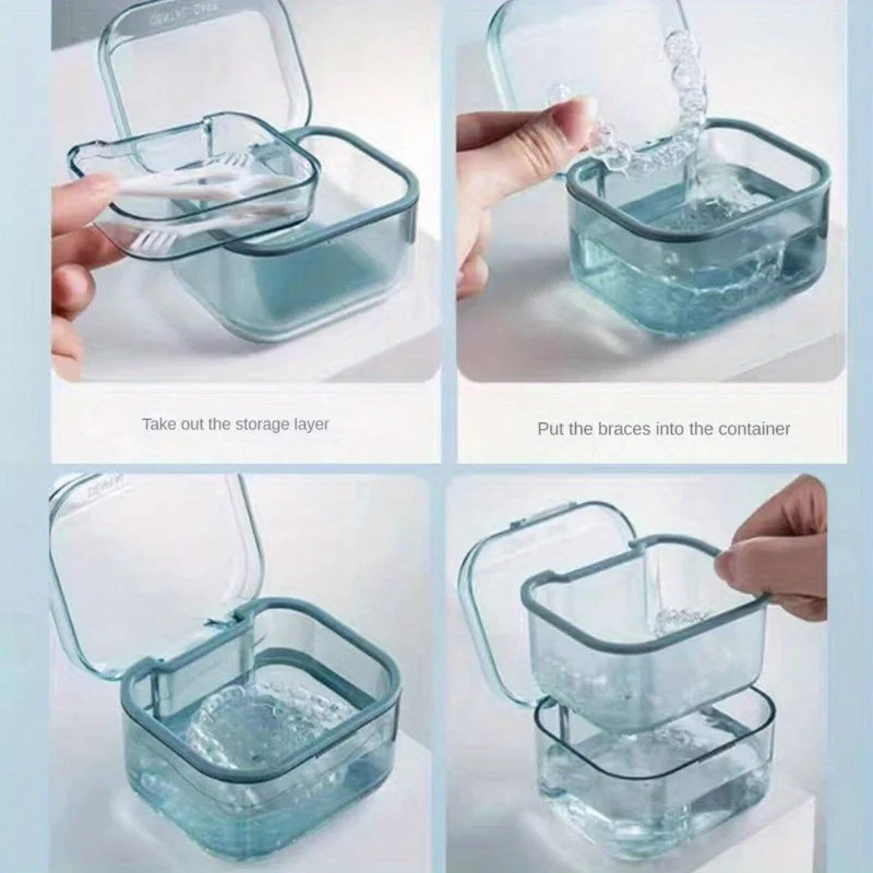 Portable Orthodontic Retainer & Denture Storage Case Retainer Storage Case QXL