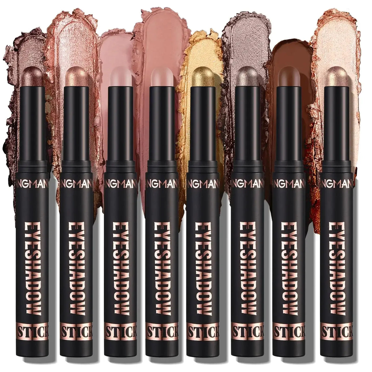 Langmanni Metallic Eyeshadow Sticks 8-Pc Set | 16 Shades Eyeshadow Stick Set QXL