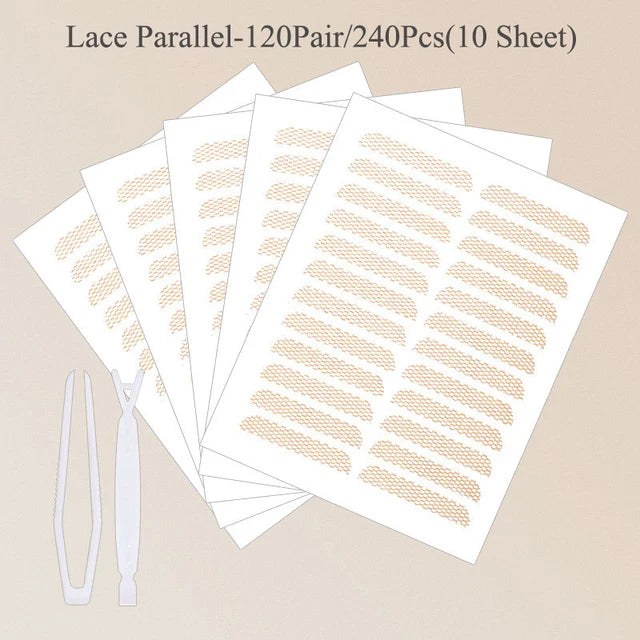 240-Pc Lace Mesh Double Eyelid Tape | Invisible Shaping Stickers Eyelid Shaping Tape QXL No.8 Parallel 240PCS