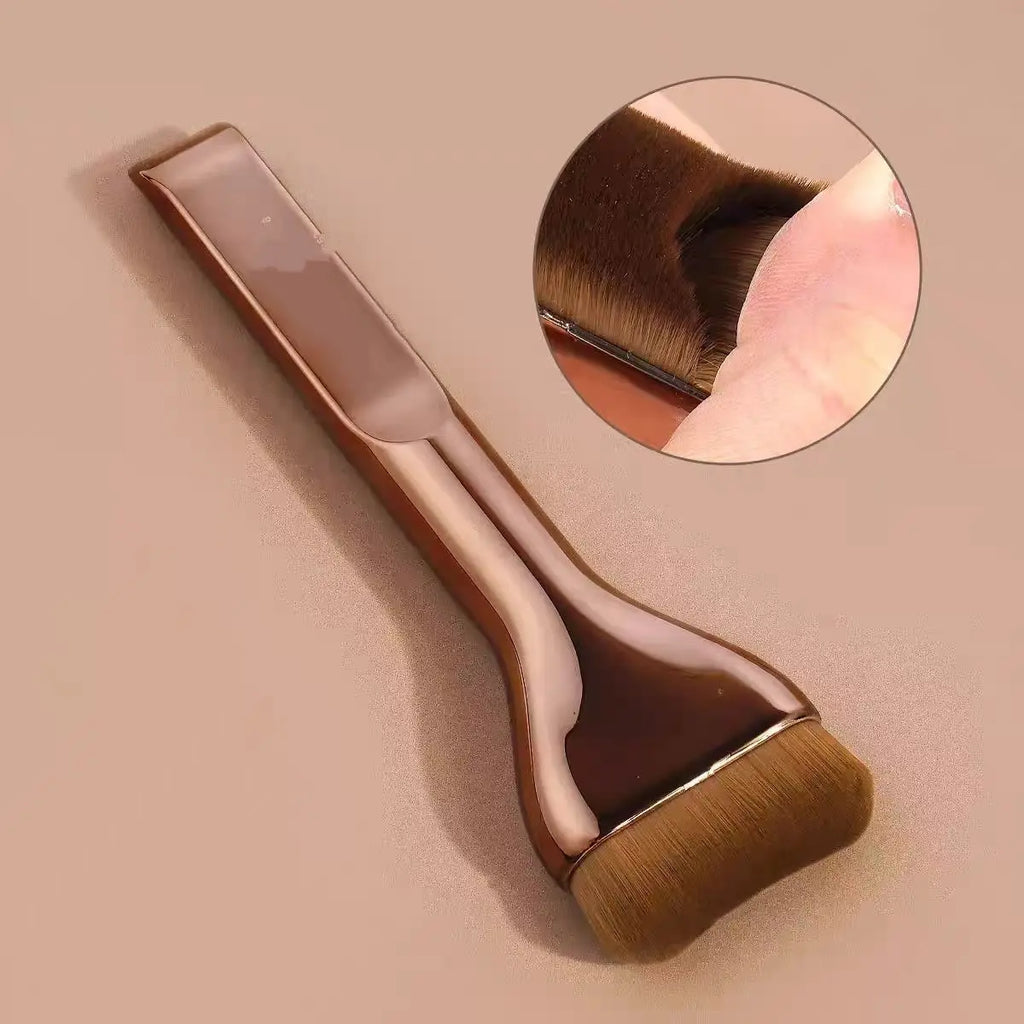 Curved Foundation Brush | Soft Bristle Even Coverage Foundation Makeup Brush QXL