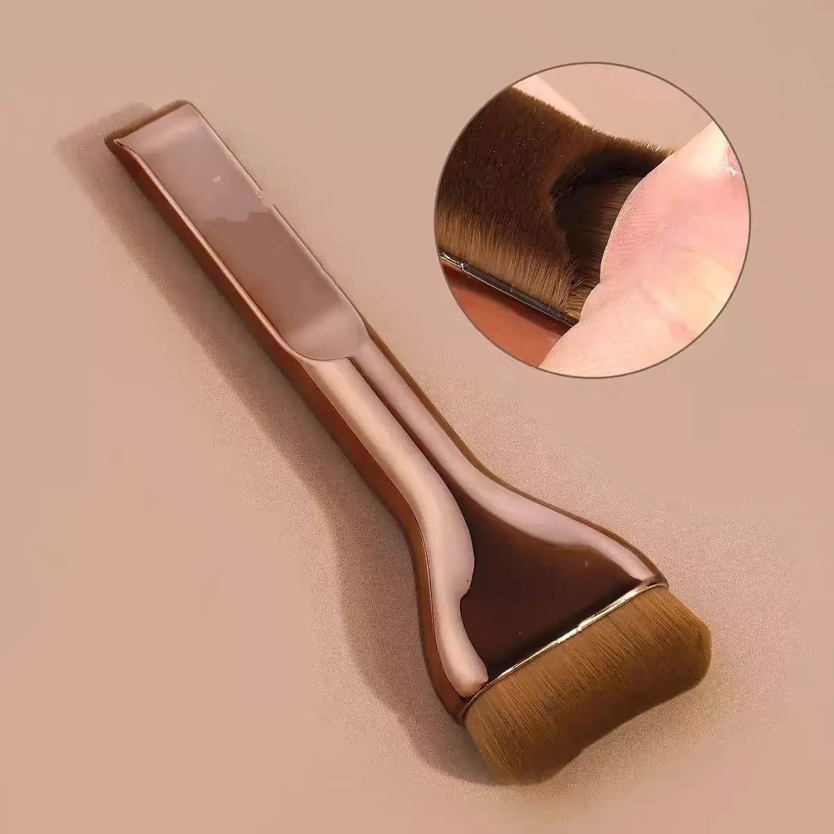 Curved Foundation Brush | Soft Bristle Even Coverage Foundation Makeup Brush QXL