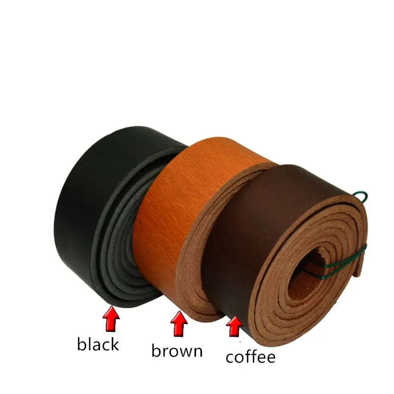 Vegetable Tanned Cowhide Leather Strip 4mm x 140cm Flat Cord Leather Craft Cord QXL