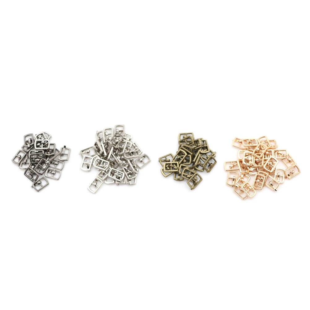 10-Pack 4.5mm Mini Metal Doll Belt Buckles | Tri-Glide Set Doll Accessories QXL