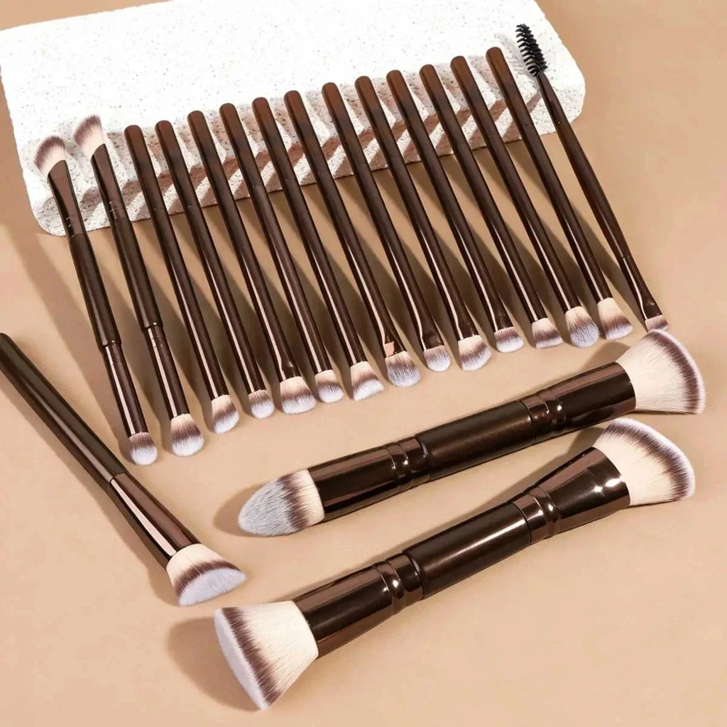 6-Piece Professional Aluminum Makeup Brush Set | Synthetic Hair Makeup Brush Set QXL