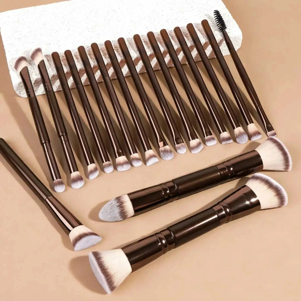 6-Piece Professional Aluminum Makeup Brush Set | Synthetic Hair Makeup Brush Set QXL