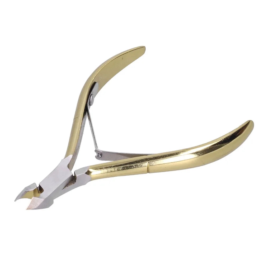 Professional Gold Cuticle Nippers | Carbon Steel Nail Trimmer Cuticle Nipper QXL