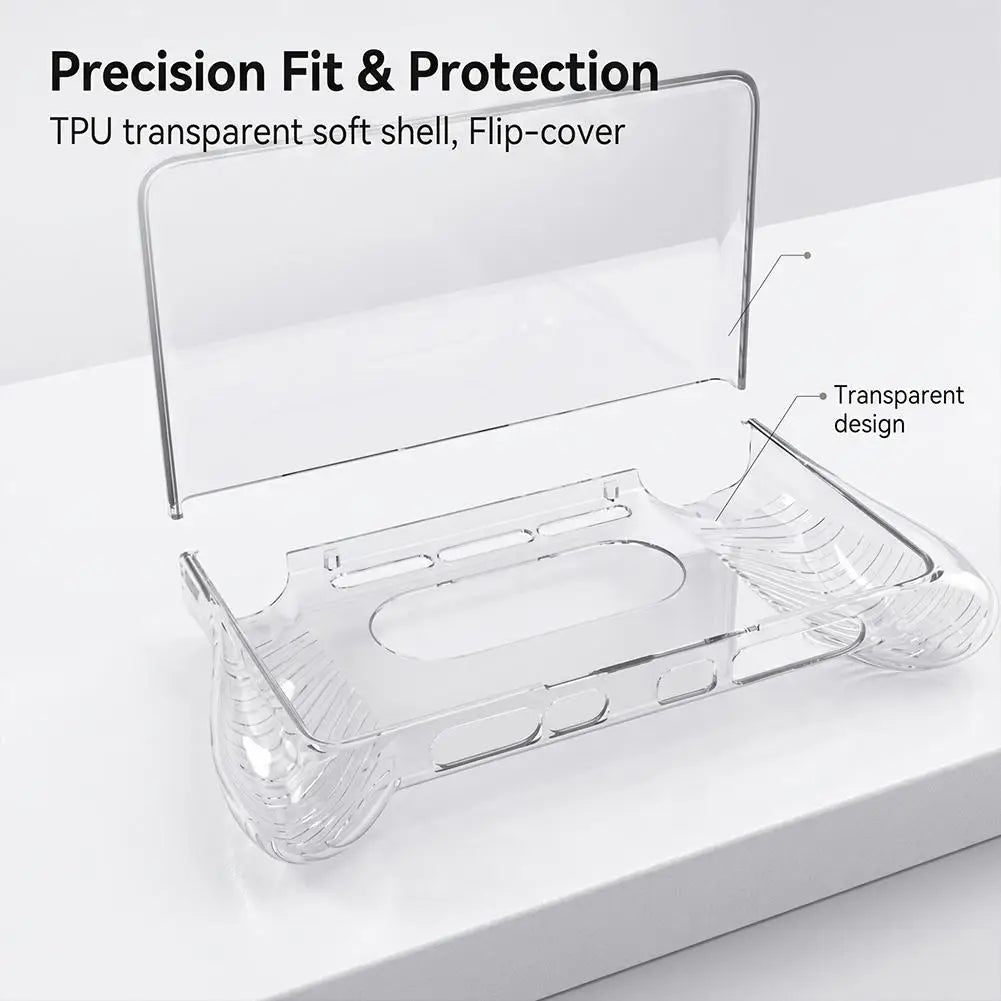 TPU Case for AYN Thor Flip Console – Slim Clear Protective Cover Console Protective Case QXL