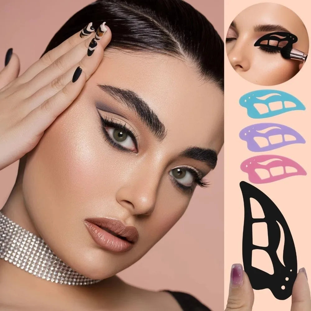 4-Pack Reusable Eyeshadow Stencils | Beginner Eye Makeup Templates Eyeshadow Stencil Set QXL