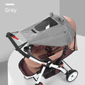 Universal Baby Stroller Sunshade Canopy UPF 50+ UV Cover Stroller Sunshade Canopy QXL Gray with viewing
