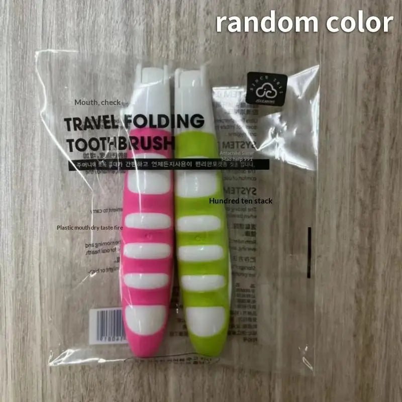 Folding Travel Toothbrush with Case | 2 & 4 Pack Compact Set Travel Toothbrush Set QXL 2pcs
