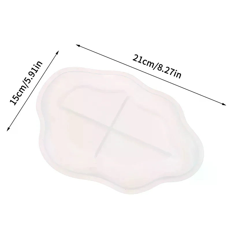 Cloud Shape Silicone Resin Mold – DIY Tray & Candle Holder Silicone Casting Mold QXL
