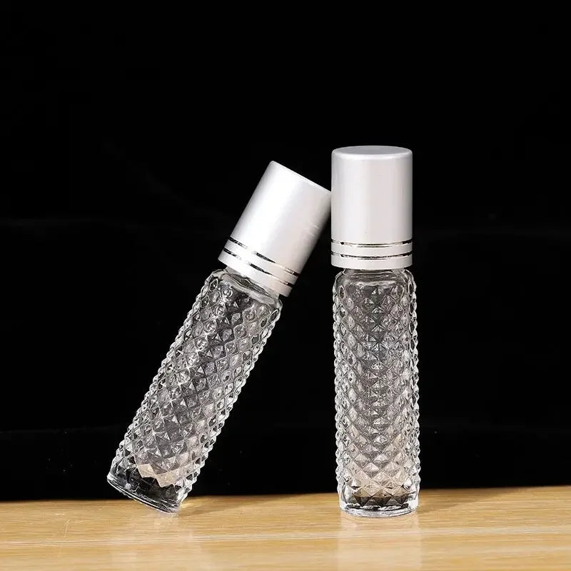 5-Pack 10ml Glass Roller Bottles for Essential Oils | Refillable Essential Oil Roller Bottles QXL Glass 10ml Glass