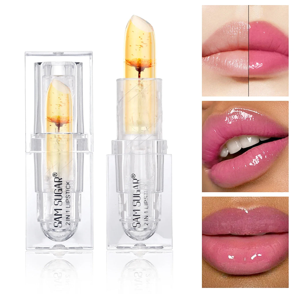SAM SUGAR Gold Foil Color-Changing Lipstick & Lip Balm Color-Changing Lipstick QXL