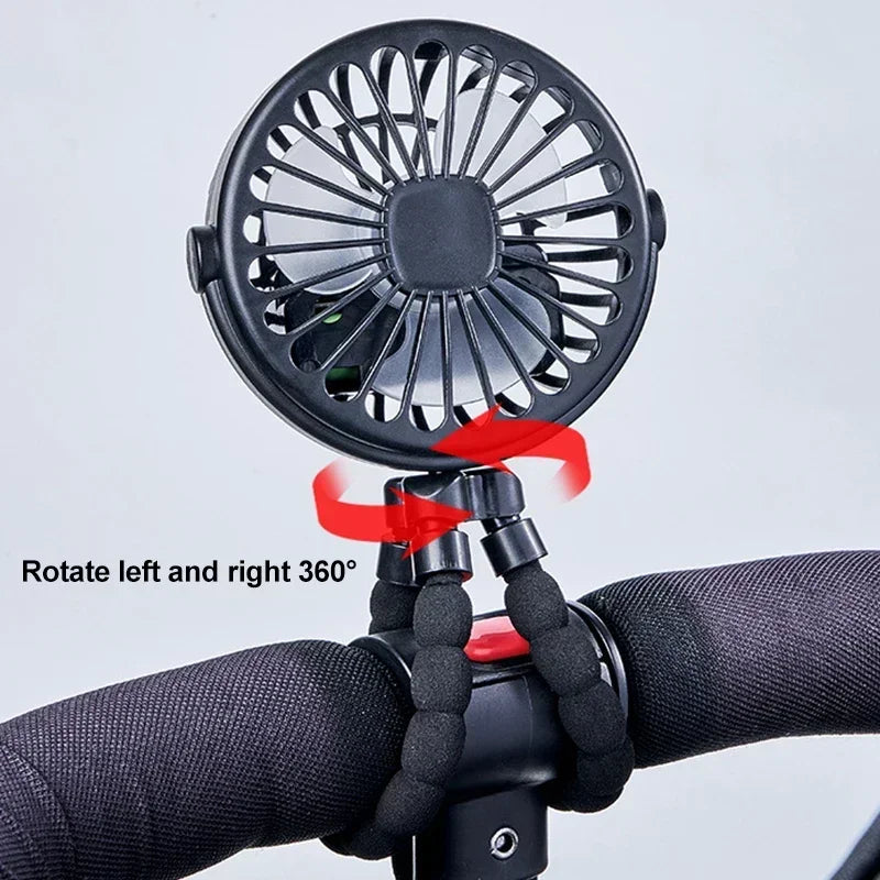Clip-On Baby Stroller Fan | USB & Battery Portable Mini Fan Portable Baby Fan QXL