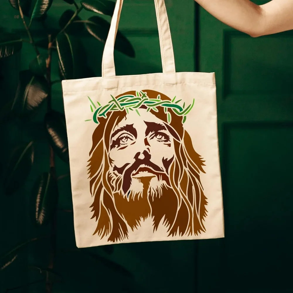 Christ Crown of Thorns Reusable Stencil 11.8" | Religious DIY Craft Painting Stencil QXL
