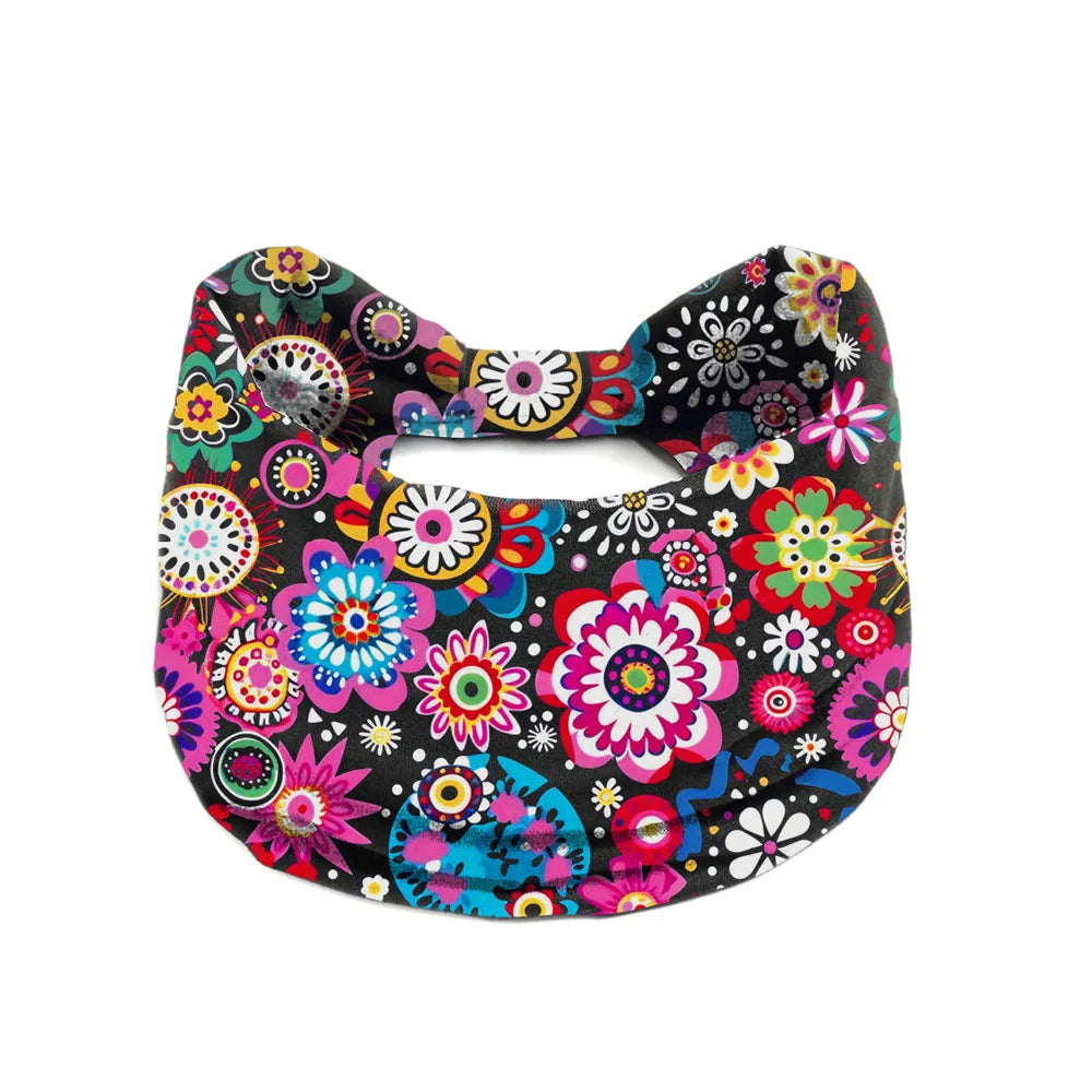 Bohemian Flower Print Elastic Knot Turban Headband for Women Turban Headband QXL Style A