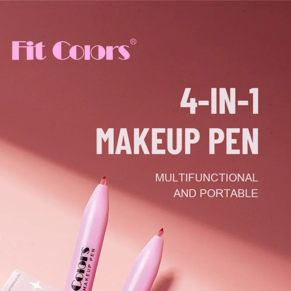 Fit Colors 4-in-1 Makeup Pen | Eyeliner, Brow, Lip & Highlight Multifunctional Makeup Pen QXL