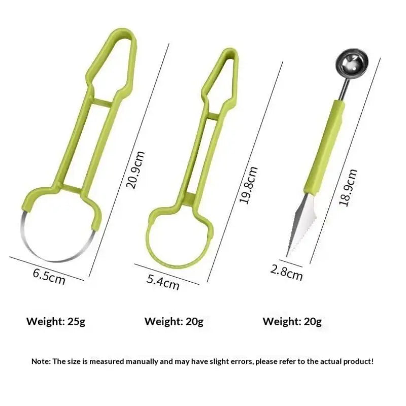 3-in-1 Fruit Knife | Watermelon Carving, Baller & Peeler Tool Fruit Carving Tool QXL
