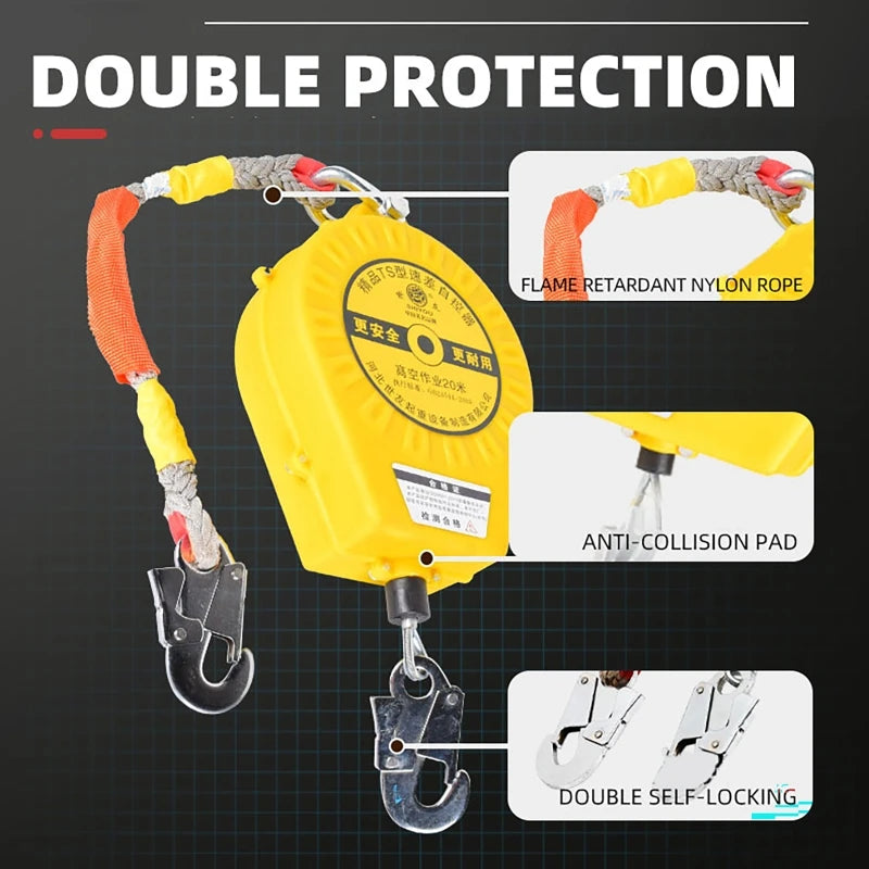 5M Fall Arrester Auto-Lock Safety Device | 150kg Rated Fall Arrester Device QXL