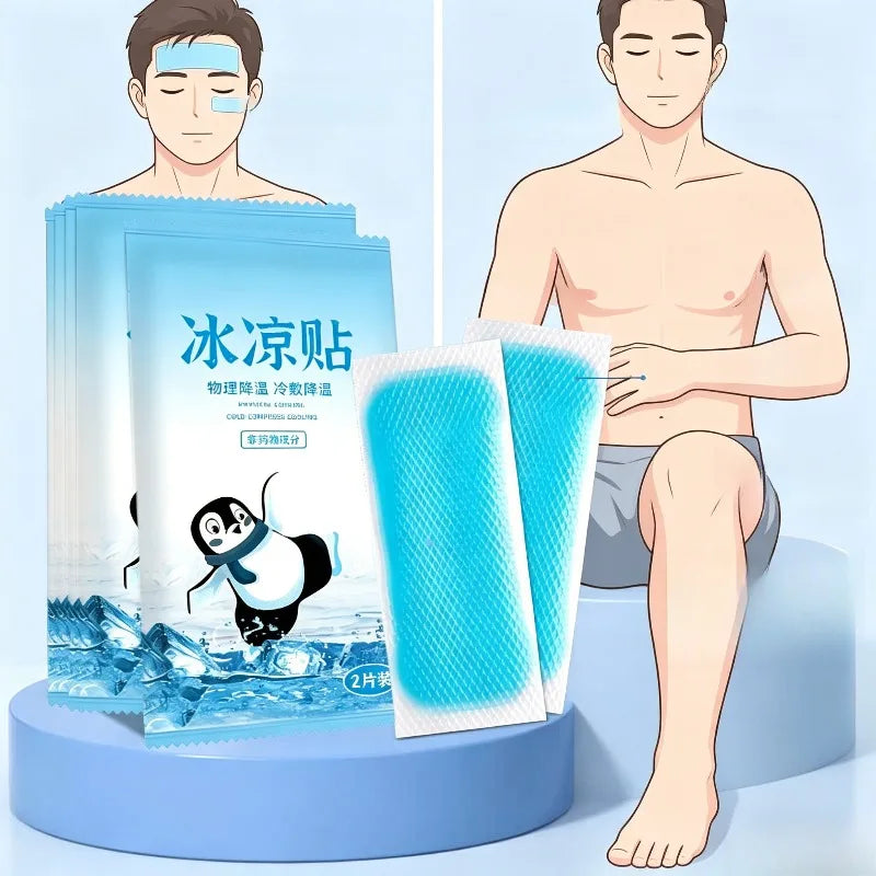 Cooling Gel Patches 20–100 Pack | Stick-On Cool Pads Cooling Gel Patch QXL