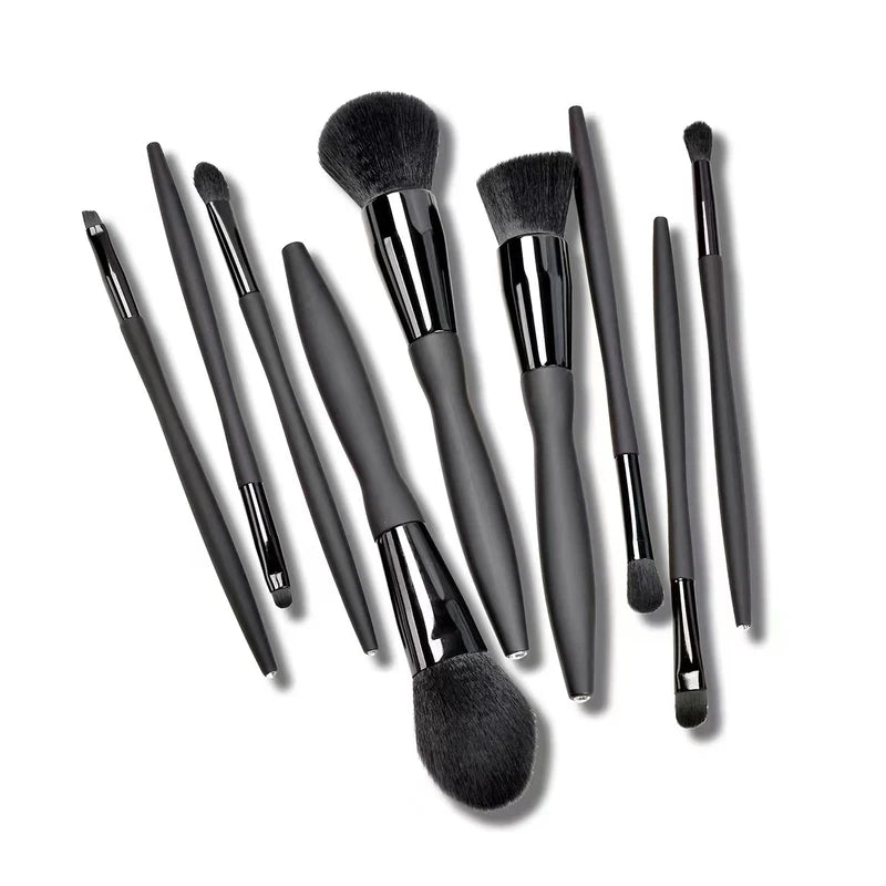 9-Piece Black Diamond Waist Makeup Brush Set for Beginners Makeup Brush Set QXL