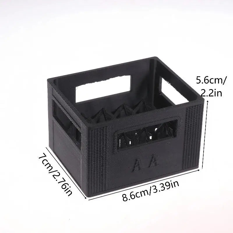 3D Beer Crate Battery Storage Box | AA AAA Stackable Organizer Battery Storage Box QXL