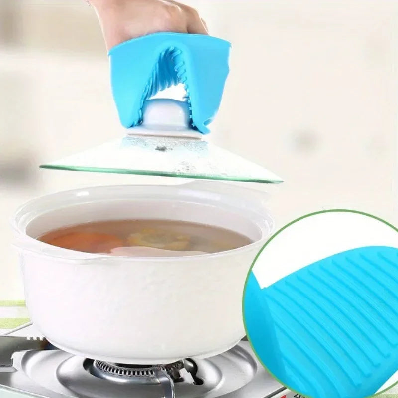 Silicone Two-Finger Oven Mitts | Bowl & Plate Gripper Clips Silicone Oven Mitts QXL
