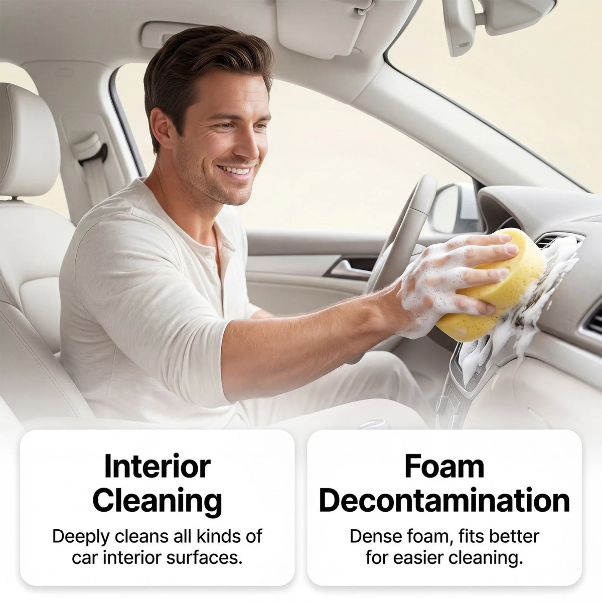 Multi-Purpose Foam Cleaner | Car Interior Deep Clean 150ml Car Foam Cleaner QXL