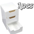 3-Compartment Stackable Drawer Storage Box | Desk Organizer Drawer Storage Box QXL 1pcs