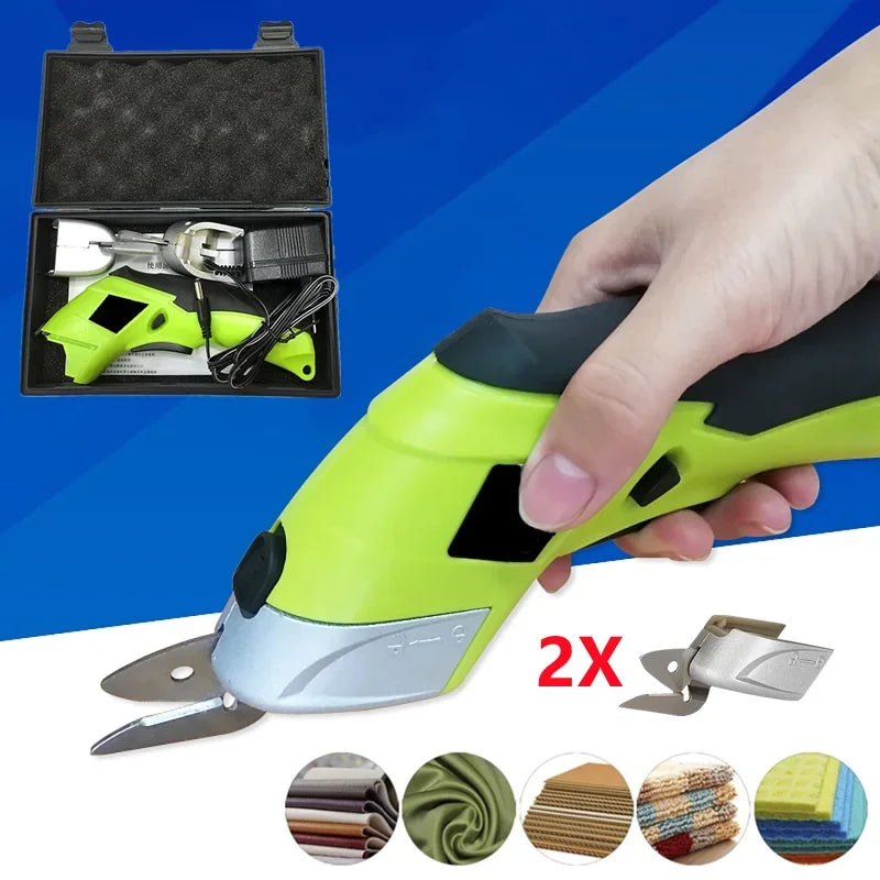 Cordless Electric Fabric Scissors 20W | 2 Blades Auto Cutter Electric Fabric Scissors QXL EU