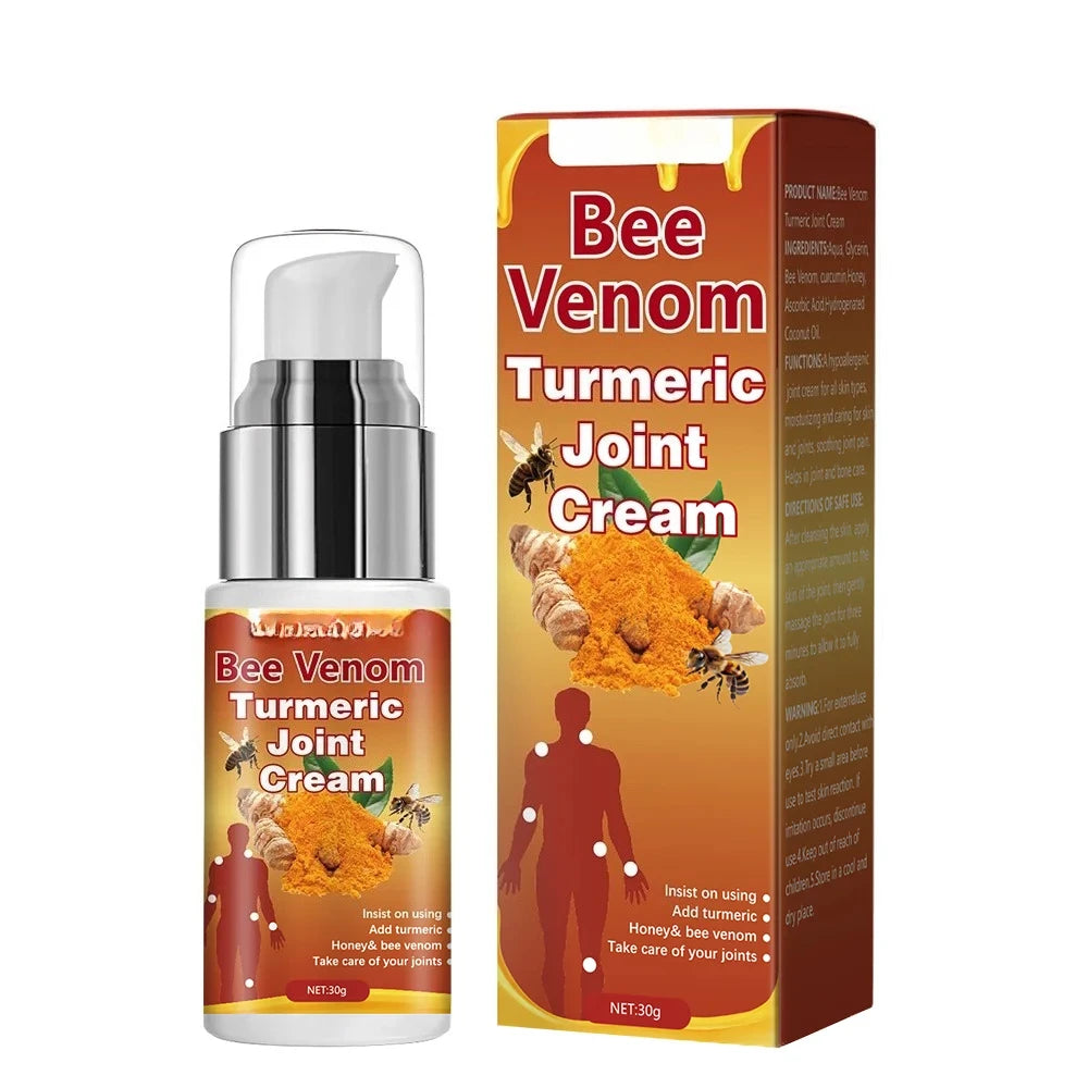 Turmeric Bee Venom Body Cream | Honey, Curcumin & Vitamin C Body Moisturising Cream QXL 01