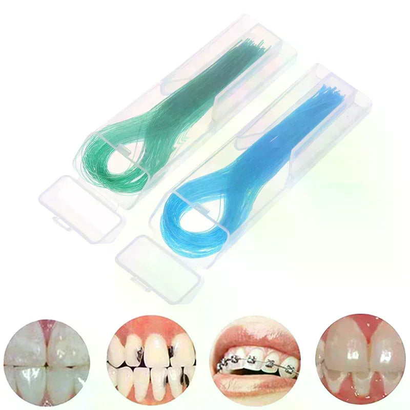 100-Pack Dental Floss Threaders for Braces, Bridges & Implants Dental Floss Threader QXL