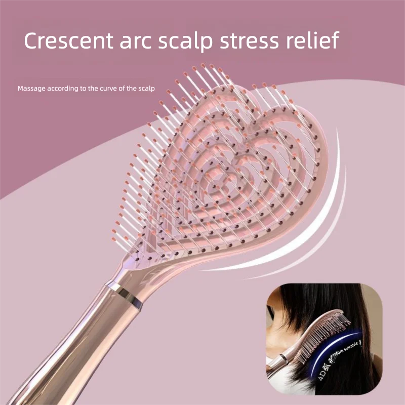 Heart-Shaped Massage Comb for High Crown Volume Styling Hair Styling Comb QXL