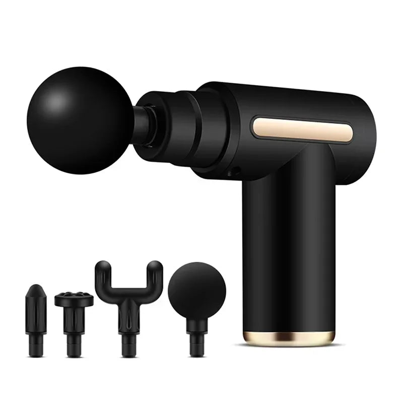 Portable Electric Fascia Massage Gun | Muscle Recovery Tool Percussion Massage Gun QXL black