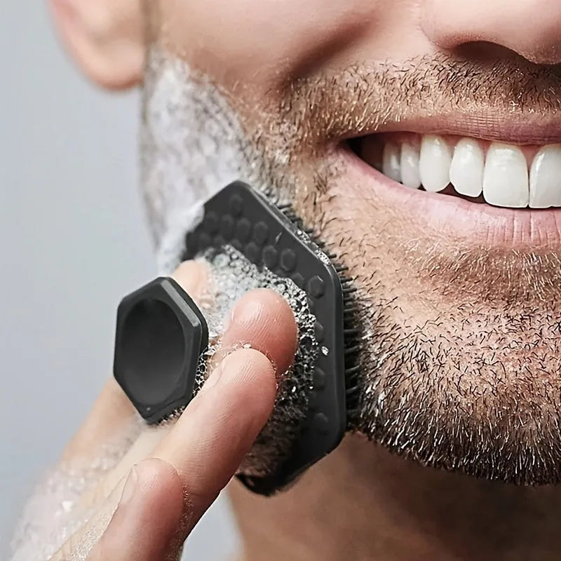 Silicone Facial Cleansing Brush | Exfoliation & Beard Tool Facial Cleansing Brush QXL