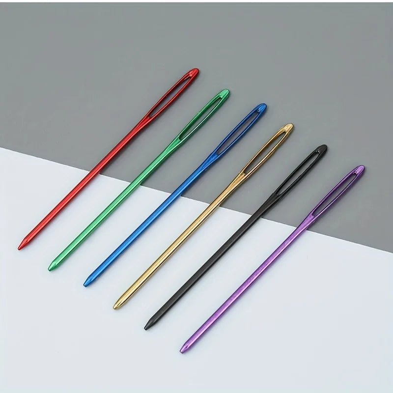 Large-Eye Aluminum Knitting Needles | Colorful DIY Craft Set Knitting Needle Set QXL