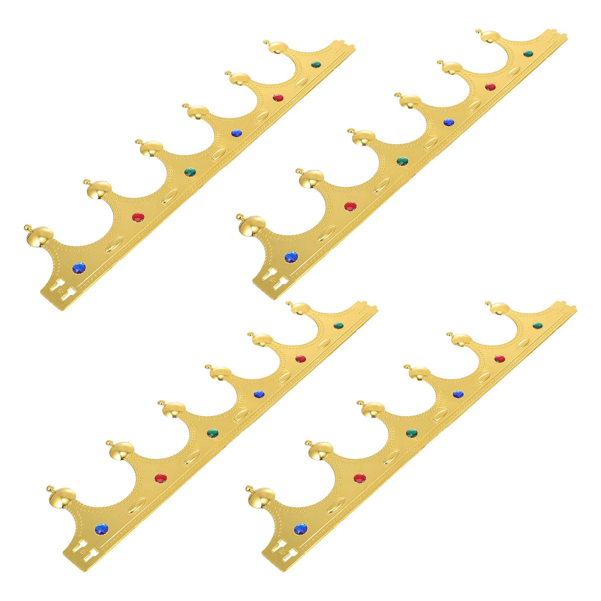 4-Pack Plastic Prince Crowns – Birthday Party & Cosplay Costume Costume Crown Set QXL